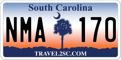SC license plate NMA170