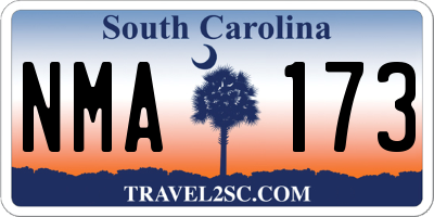 SC license plate NMA173