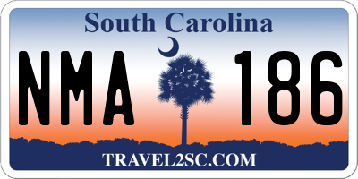 SC license plate NMA186