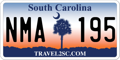 SC license plate NMA195