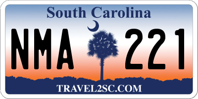 SC license plate NMA221