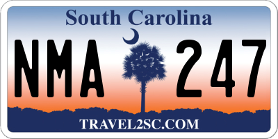 SC license plate NMA247