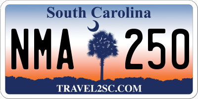 SC license plate NMA250