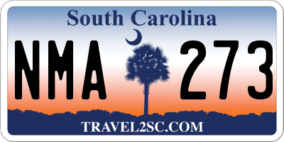 SC license plate NMA273