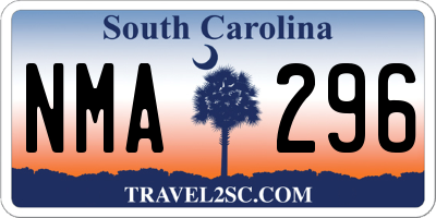 SC license plate NMA296