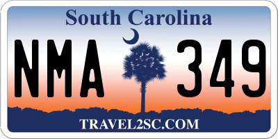 SC license plate NMA349