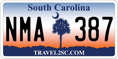 SC license plate NMA387