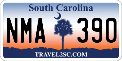SC license plate NMA390