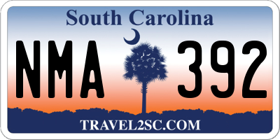 SC license plate NMA392
