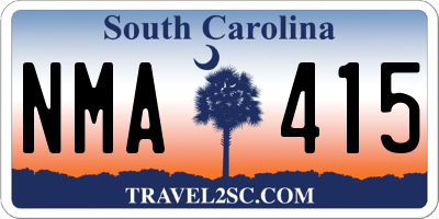 SC license plate NMA415