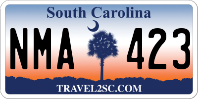 SC license plate NMA423