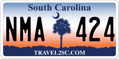 SC license plate NMA424