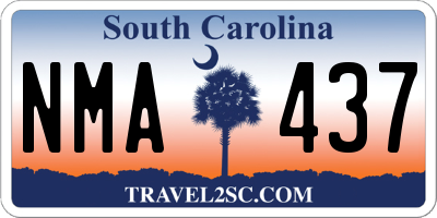 SC license plate NMA437