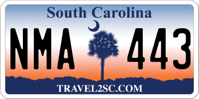 SC license plate NMA443