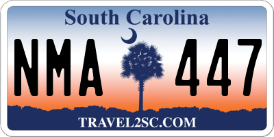 SC license plate NMA447