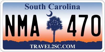 SC license plate NMA470