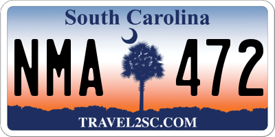 SC license plate NMA472