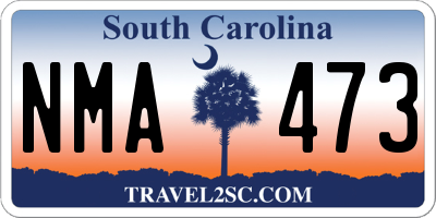 SC license plate NMA473
