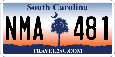 SC license plate NMA481