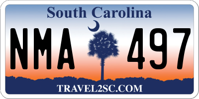 SC license plate NMA497