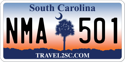 SC license plate NMA501