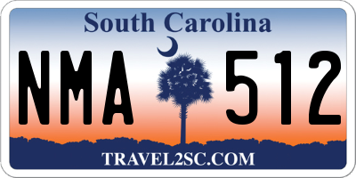 SC license plate NMA512