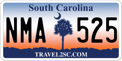 SC license plate NMA525