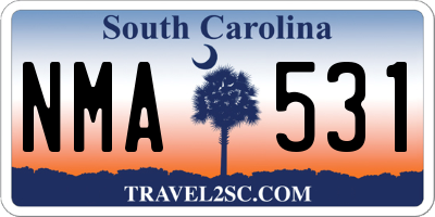SC license plate NMA531