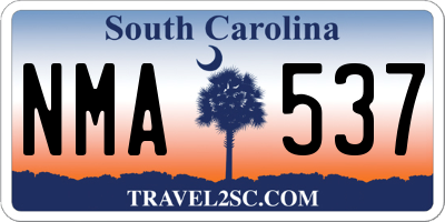 SC license plate NMA537