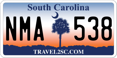 SC license plate NMA538