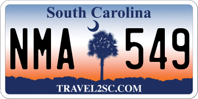 SC license plate NMA549