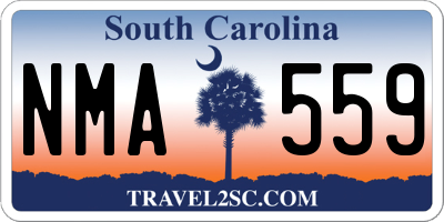 SC license plate NMA559