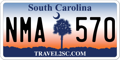 SC license plate NMA570