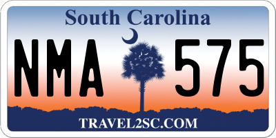SC license plate NMA575