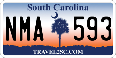 SC license plate NMA593