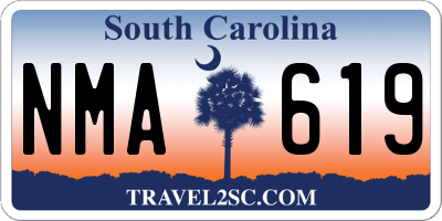 SC license plate NMA619