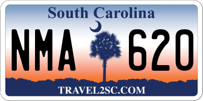 SC license plate NMA620