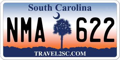 SC license plate NMA622