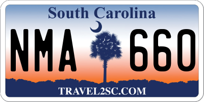 SC license plate NMA660