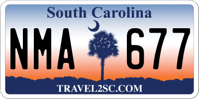 SC license plate NMA677