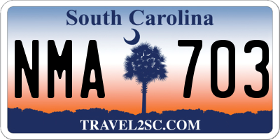 SC license plate NMA703