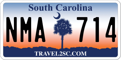SC license plate NMA714