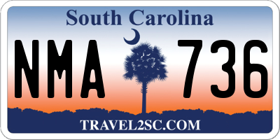 SC license plate NMA736