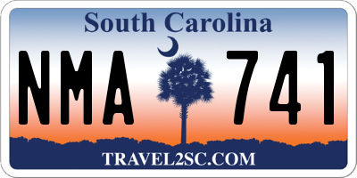 SC license plate NMA741