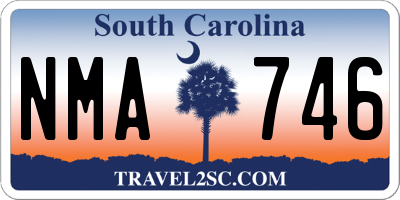 SC license plate NMA746