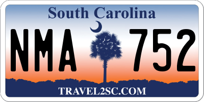 SC license plate NMA752