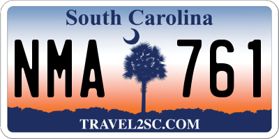 SC license plate NMA761