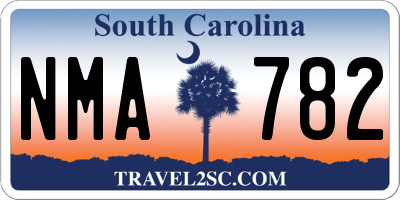 SC license plate NMA782