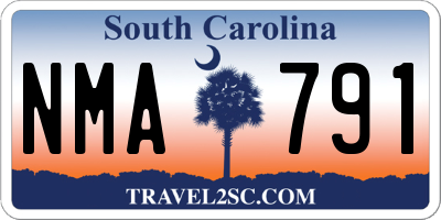 SC license plate NMA791