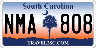 SC license plate NMA808